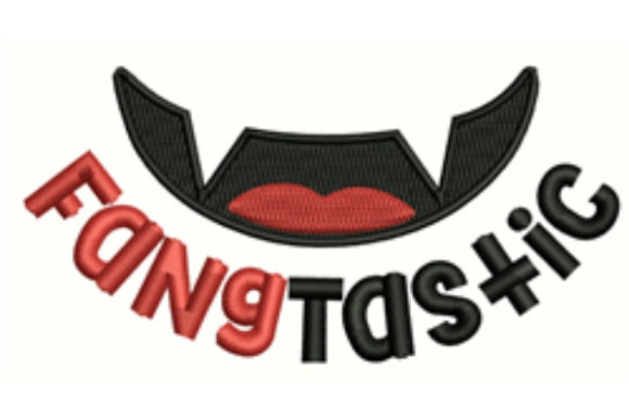 Fangtastic: A Spooky Yet Charming Embroidery Design for Personalized Gifts