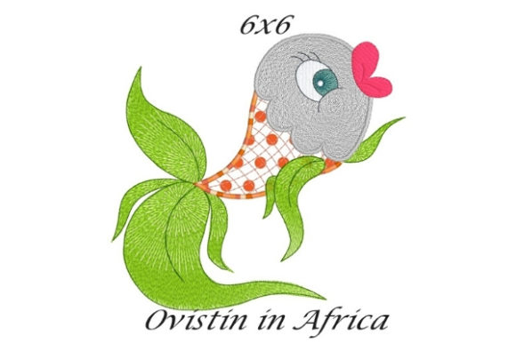 Green Elegant Applique Fish for Premium Sweatshirt Embroidery