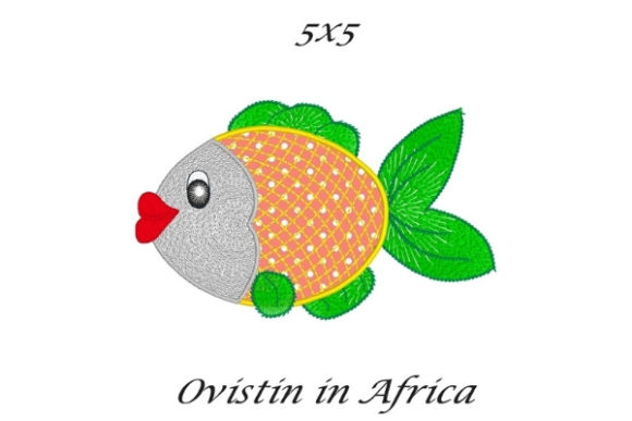 Green Sassy Applique Fish: A Standout Embroidery Design for Craft Fairs