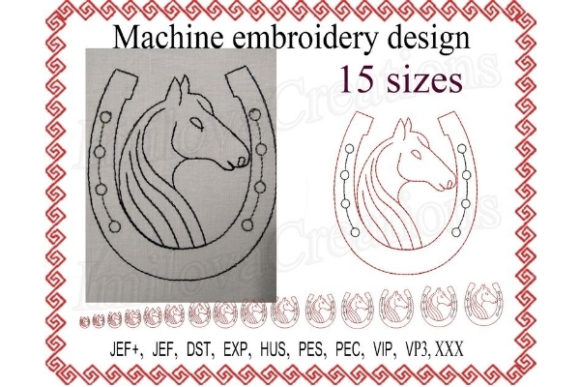 Horse with a Horseshoe: A Standout Embroidery Design for Craft Fairs