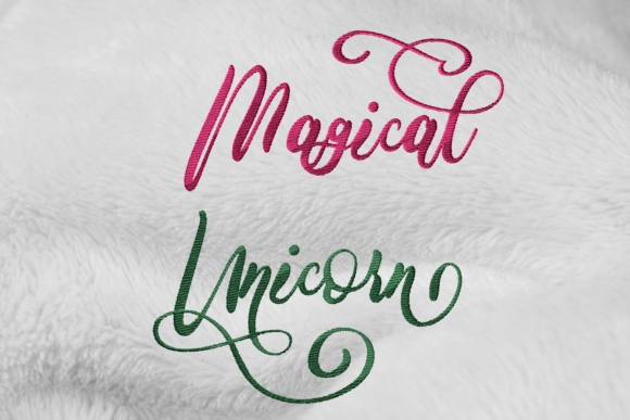Magical Unicorn Lettering for Real Embroidery Projects