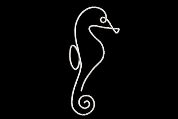 Minimalistic One Line Seahorse Review