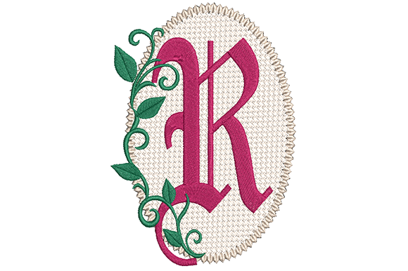 Olde English Monogram Letter R: A Timeless Embroidery Design for Personalized Gifts