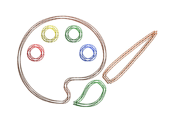 Painting Palette Scribble Stitch Review for Handmade Gifts
