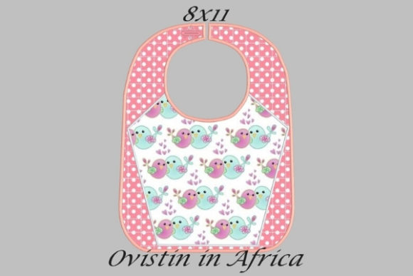 Pink Adorable Baby Bib Large: A Seasonal Embroidery Must-Have