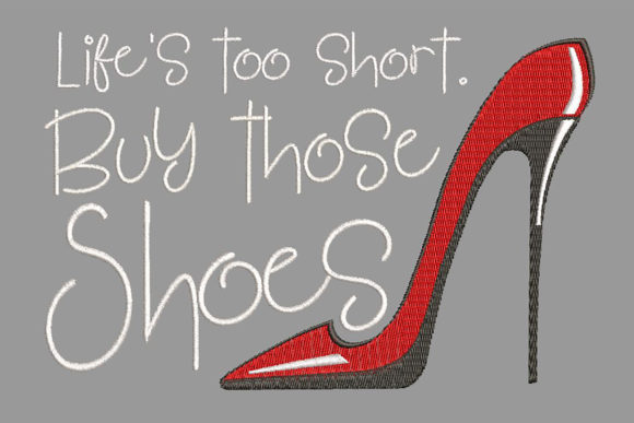 Red Shoes and a Wise Quote for Seasonal Embroidery Projects