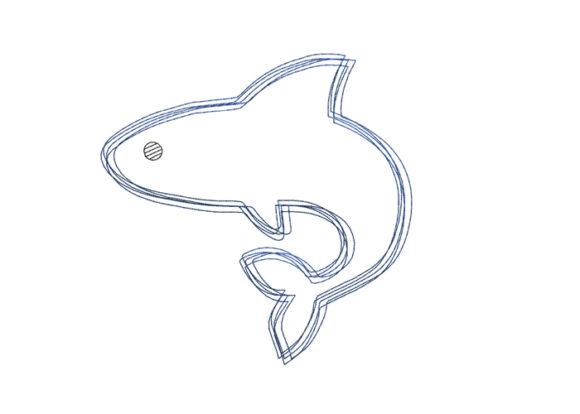 Shark Scribble Stitch: A Dynamic Embroidery Design for Small Business Branding
