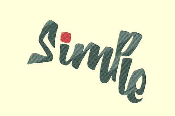 Simple Graffiti Lettering for Business Embroidery