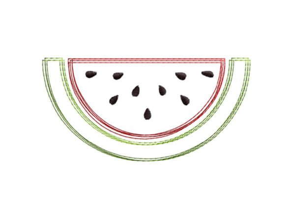 Watermelon Scribble Stitch: A Playful Embroidery Design for Apparel Projects