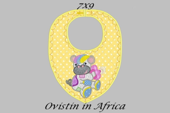 Yellow Baby Hippo Bib Small: A Versatile Embroidery Design for Boutique Apparel