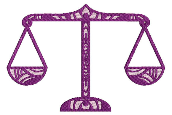 Zodiac Libra, Mandala Style: A Delightful Embroidery Design